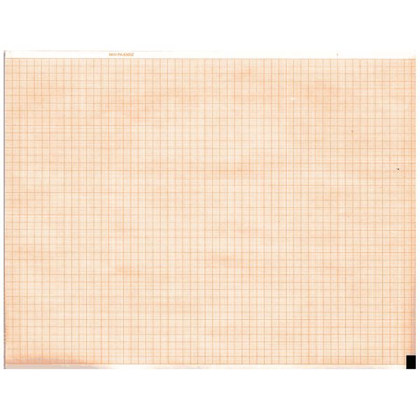 Paper EKG Thermal Paper 216 mm X 150 Foot Z-Fold Red Grid  (1/PD 10/CS) by Nihon Kohden  ID PA-8300Z